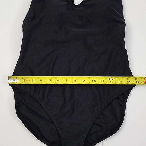 INGEAR SWIM Women's Black One Piece Swimsuit V Neck Convertible Straps Size M - Picture 13 of 15